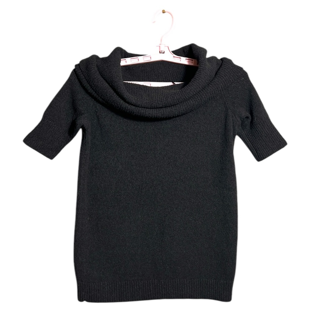 NWT Loft Women's Off-the-Shoulder Short Black Casual Sweater, Size XXSP-Petites‎